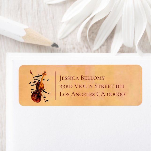Violin  Return Address Labels (Insitu)