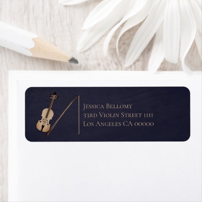 Violin Return Address Labels (Insitu)