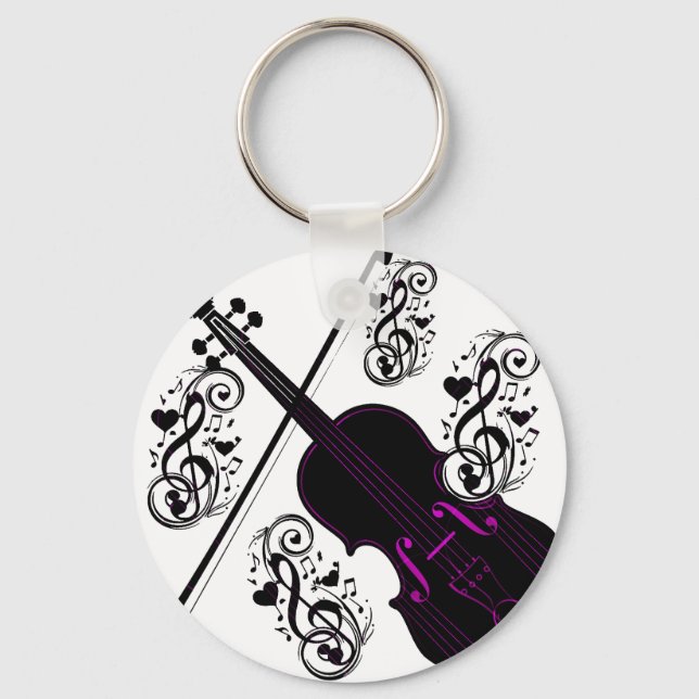 Violin,Rocking love_ Keychain (Front)