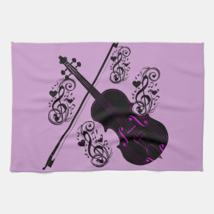 Violin,Rocking love_ Kitchen Towel