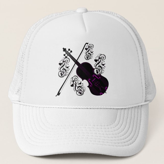 Violin,Rocking love_ Trucker Hat (Front)