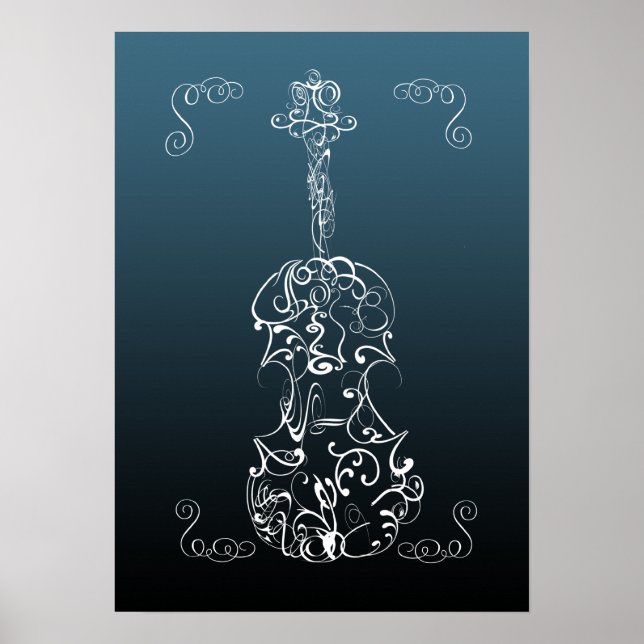 Violin Scrawl Poster (Front)