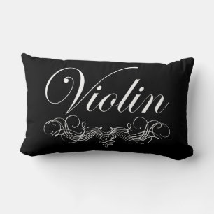 Violin Script Lumbar Pillow