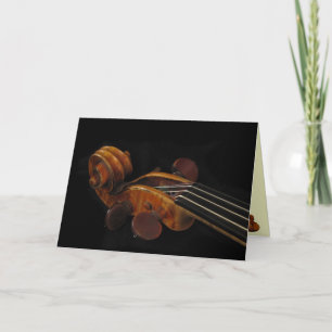 Violin Scroll Card
