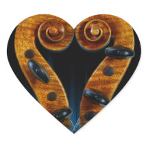 Violin Scroll Pegs Heart