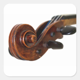 Violin Scroll Square Sticker