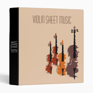 Violin Sheet Music student folder portfolio Binder