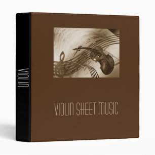 Violin Sheet Music student folder portfolio Binder
