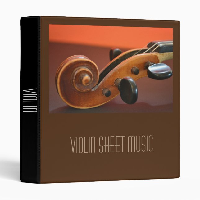 Violin Sheet Music student folder portfolio Binder (Front/Spine)