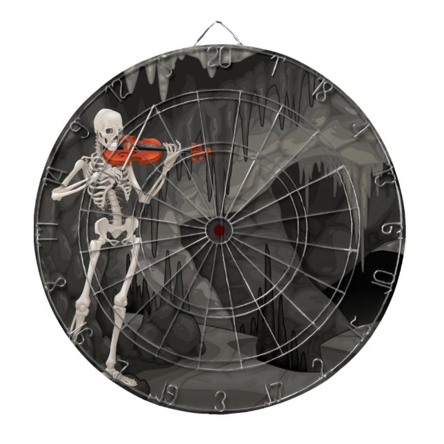 violin skeleton dartboard (Front)