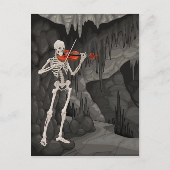 violin skeleton postcard (Front)