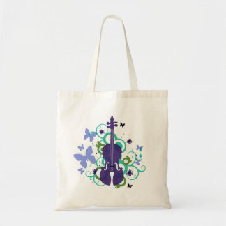 Violin Sky Butterfly Tote Bag