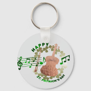 Violin St. Patrick's day Keychain