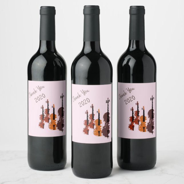 Violin String Instrument string quartet Wine Label (Bottles)