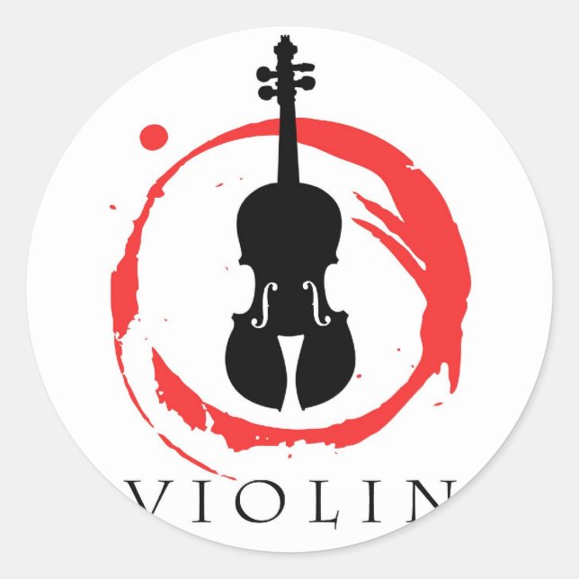 Violin Student Classic Round Sticker (Front)
