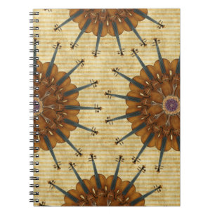 Violin Sunflowers Spiral Notebook