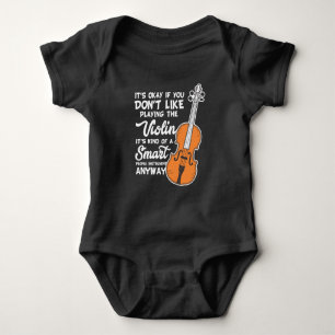 Violin T-Shirt - Funny Smart Violinist Violin Play Baby Bodysuit