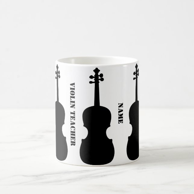 Violin Teacher Gift funky Personalized Coffee Mug (Center)