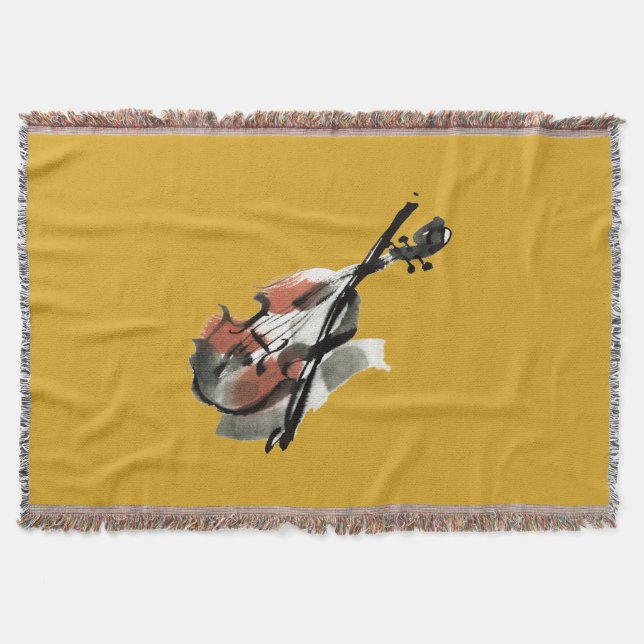 Violin Throw Blanket (Front)