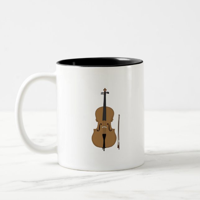 Violin Two-Tone Coffee Mug (Left)