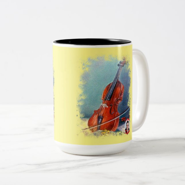 Violín Two-Tone Coffee Mug (Front Right)