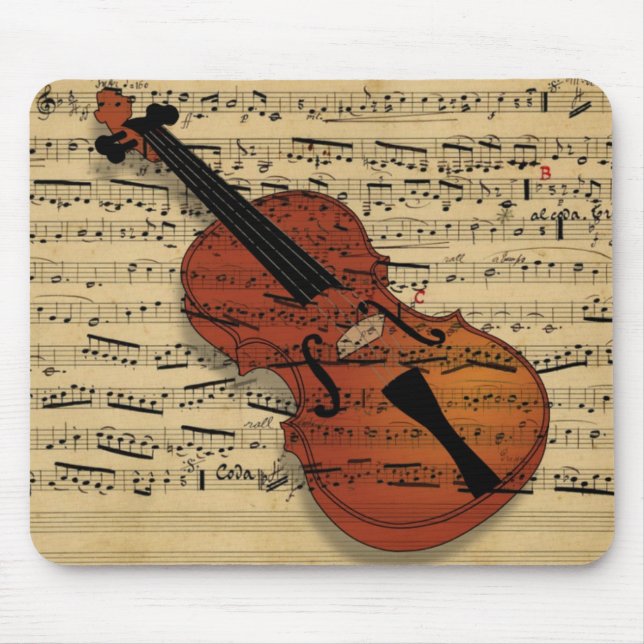 Violin Vintage Music Mouse Pad (Front)