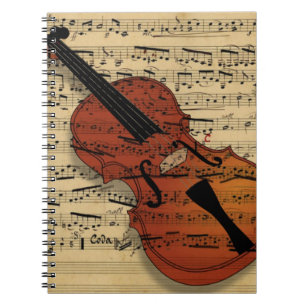 Violin Vintage Music Notebook