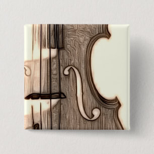 Violin, Viola, Cello? 2 Inch Square Button