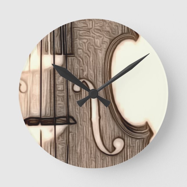 Violin, Viola, Cello? Round Clock (Front)