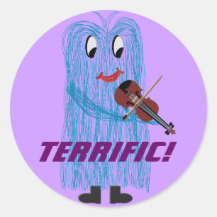 Violin & Viola - Get a Warm Fuzzy Feeling Classic Round Sticker