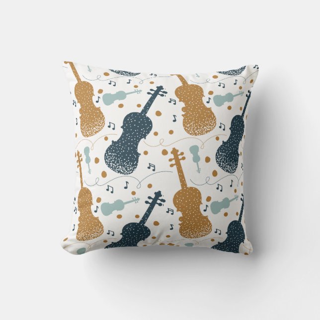 Violin Viola String Instrument Orchestra Music Throw Pillow (Front)