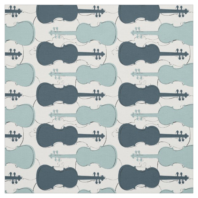 Violin Viola String Instrument Orchestra Musician Fabric (Swatch)