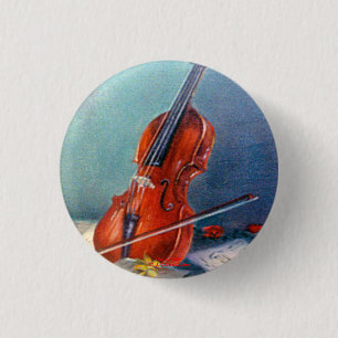 Violin/Violin 1 Inch Round Button