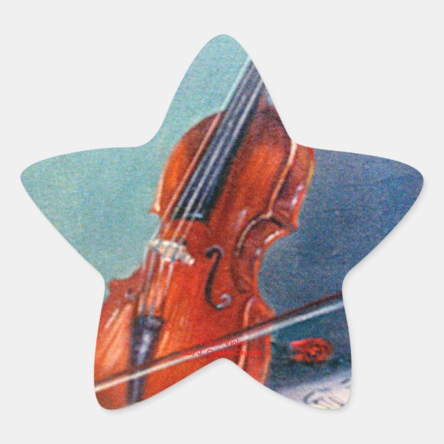 Violín/Violin Star Sticker (Front)