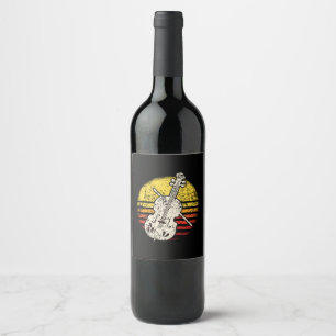 Violin Violinist Retro Vintage Wine Label