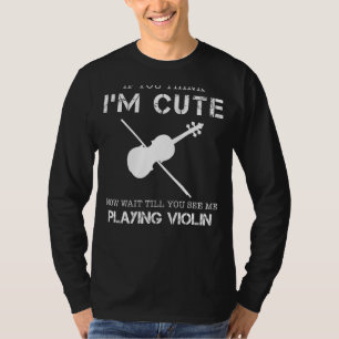 Violin Virtuoso Alert! Unveil My Musical Cuteness T-Shirt