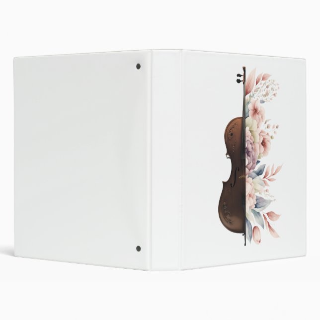 Violin with flowers. binder (Background)