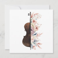 Violin with flowers.