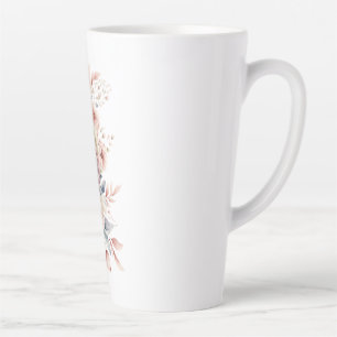 Violin with flowers. latte mug
