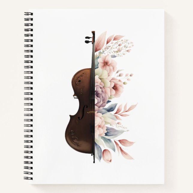 Violin with flowers. notebook (Front)