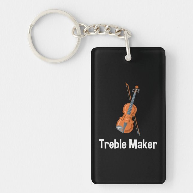 Violinis Treble Maker Violin with bow Keychain (Front)