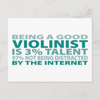 Violinist 3% Talent Postcard