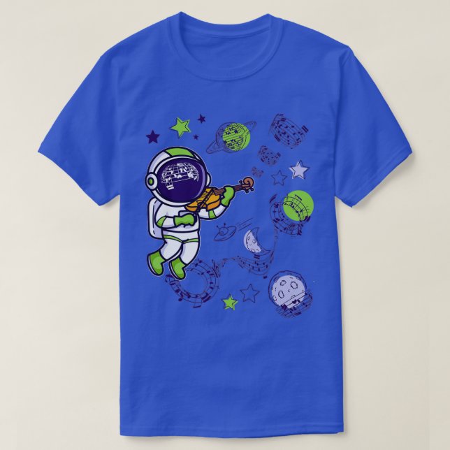 Violinist Astronaut T-Shirt (Design Front)