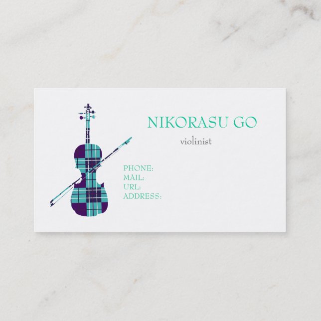 violinist business card (Back)