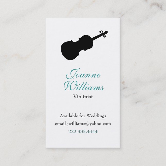 Violinist Business Card (Front)