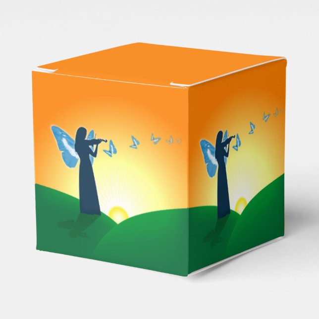 Violinist & Butterfly Favor Box (Front Side)