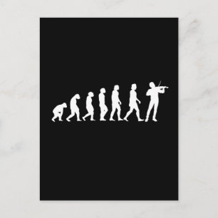 Violinist Evolution Postcard