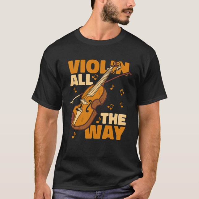 Violinist Fiddler  Fiddle Violin T-Shirt (Front)