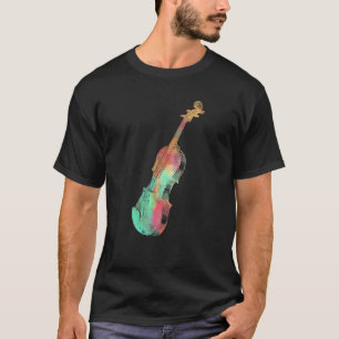Violinist For Men Women Colourful Style Violin T-Shirt