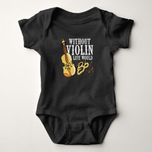 Violinist Gift Idea for Musician Violin Instrument Baby Bodysuit